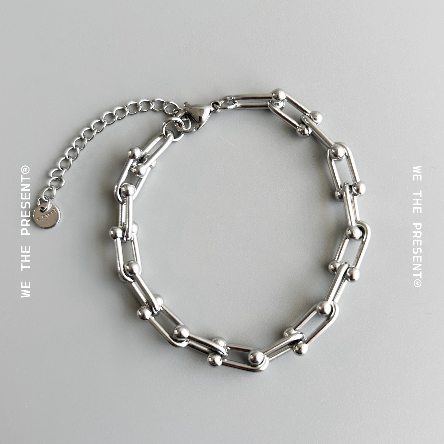 We The Present Otto Stainless Steel Silver Chain Bracelet