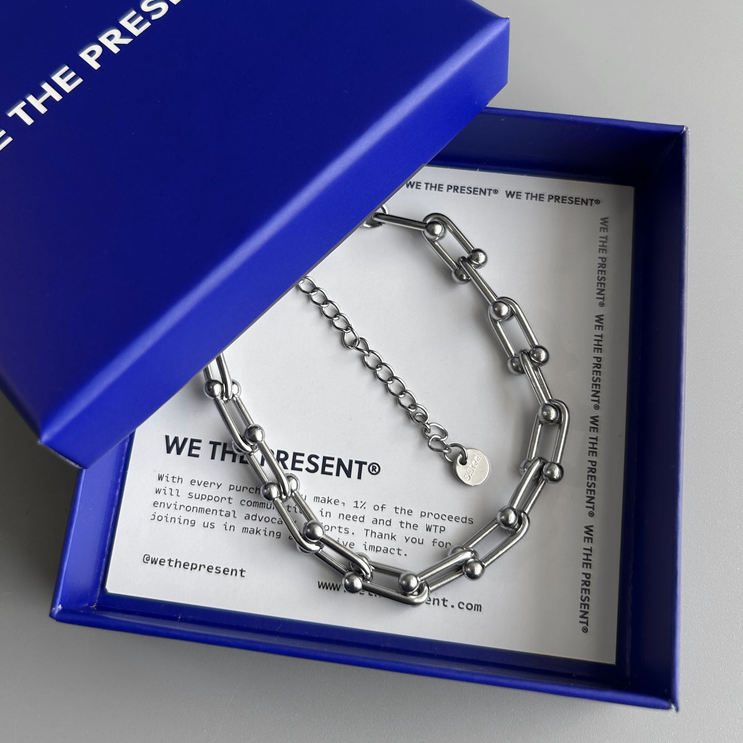 We The Present Otto Stainless Steel Silver Chain Bracelet