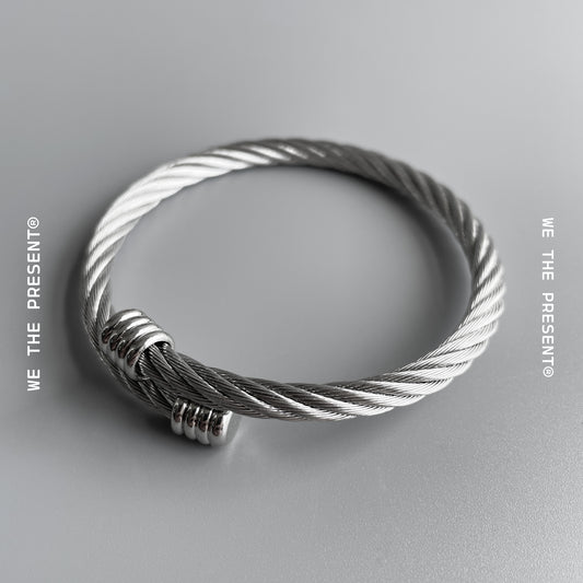 We The Present Jameson Celtic Twisted Stainless Steel Bangle