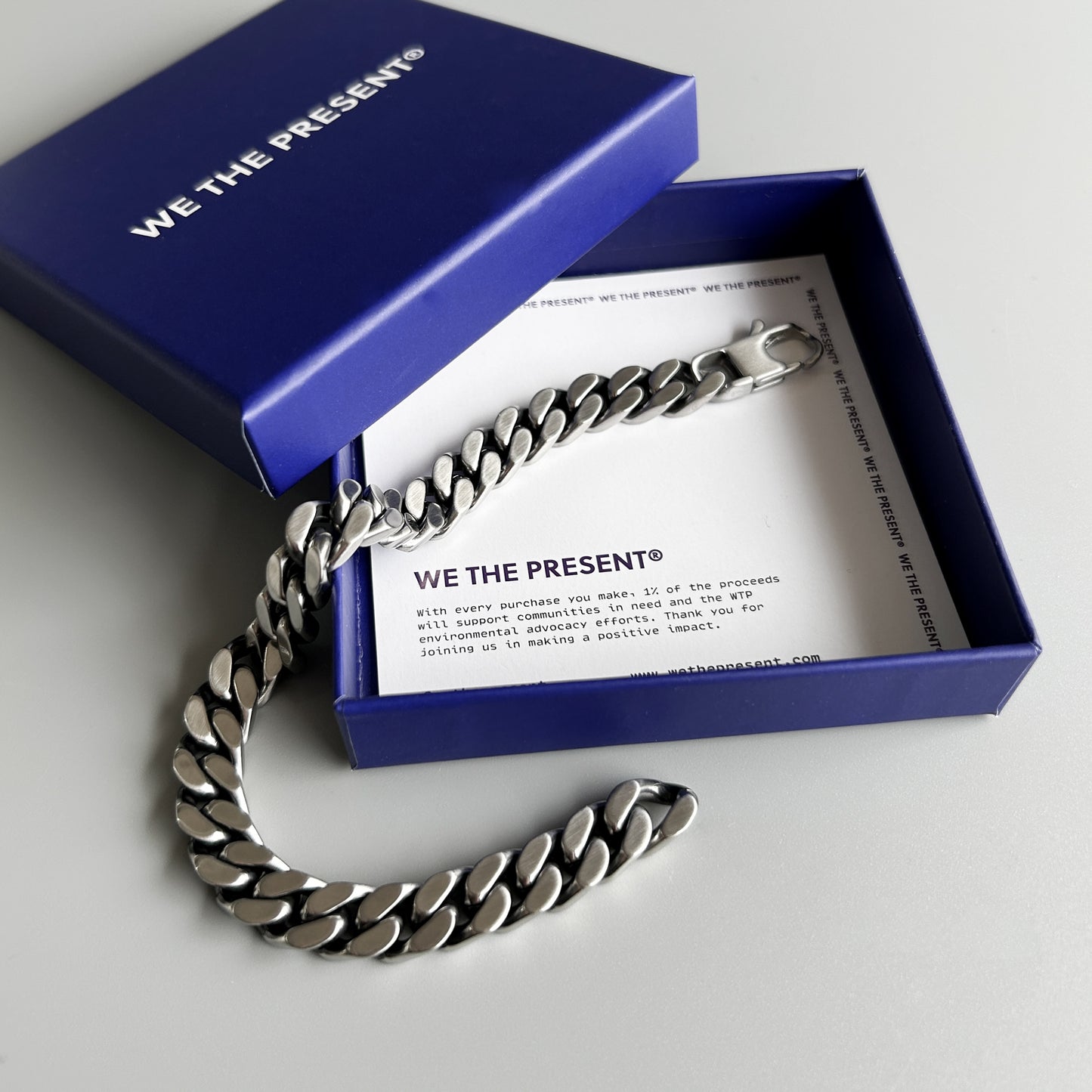 Thick Solid Semi-Matte Cuban Silver Bracelet