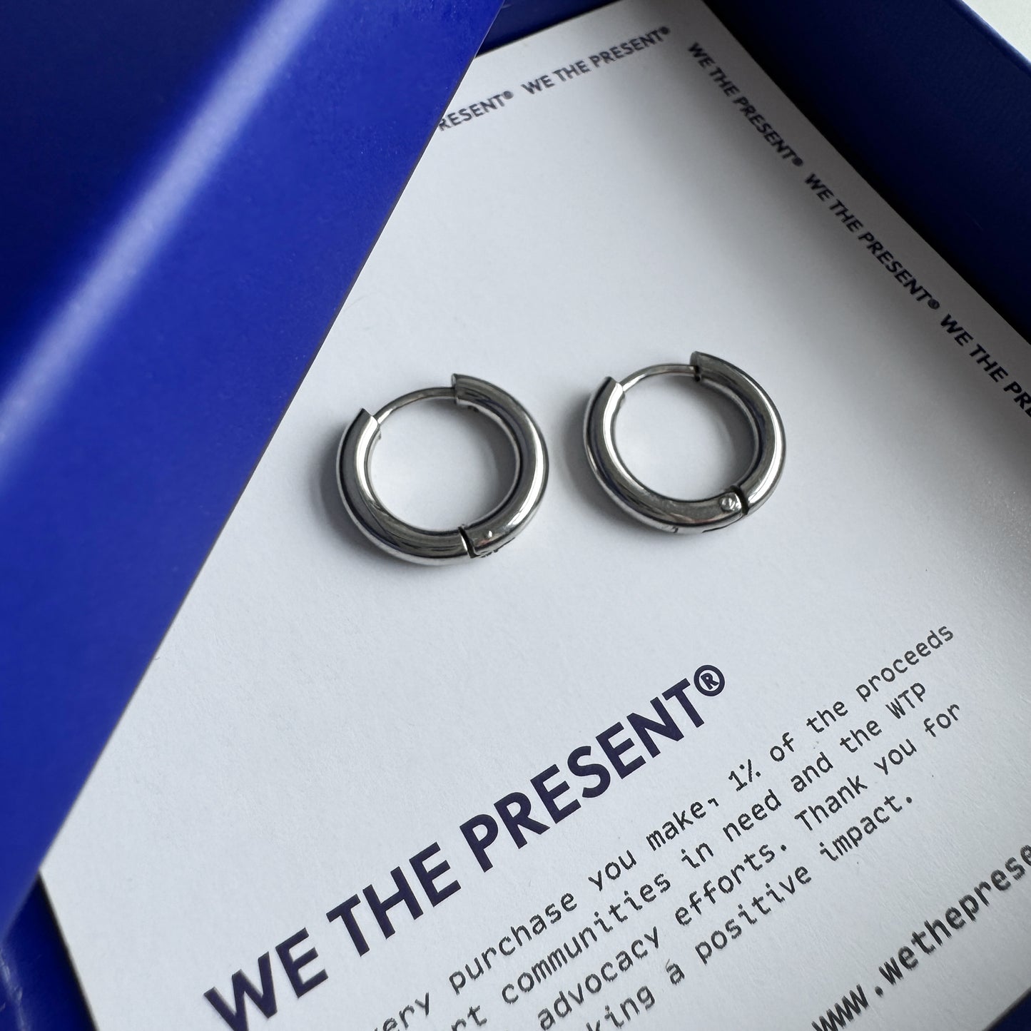 Tubular Silver Hoop Earrings
