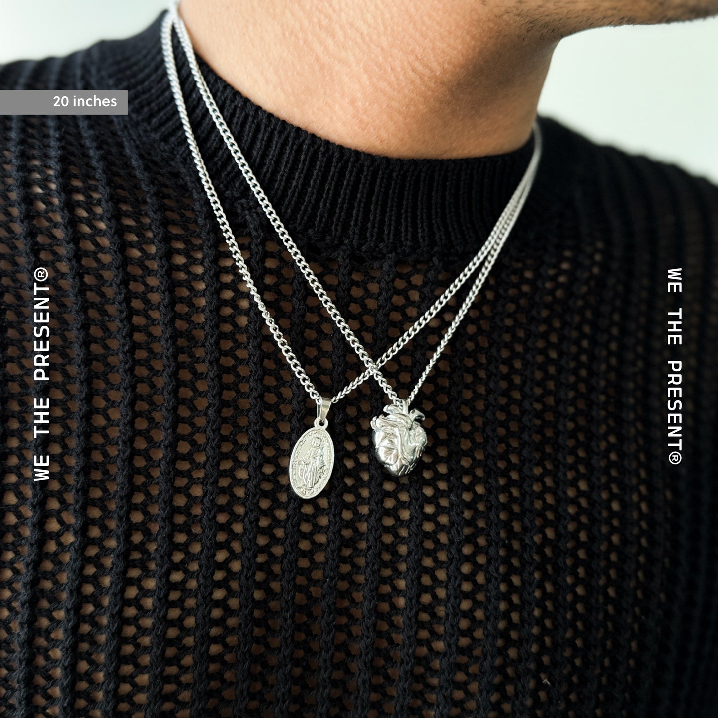 Detailed Heart Pendant Necklace