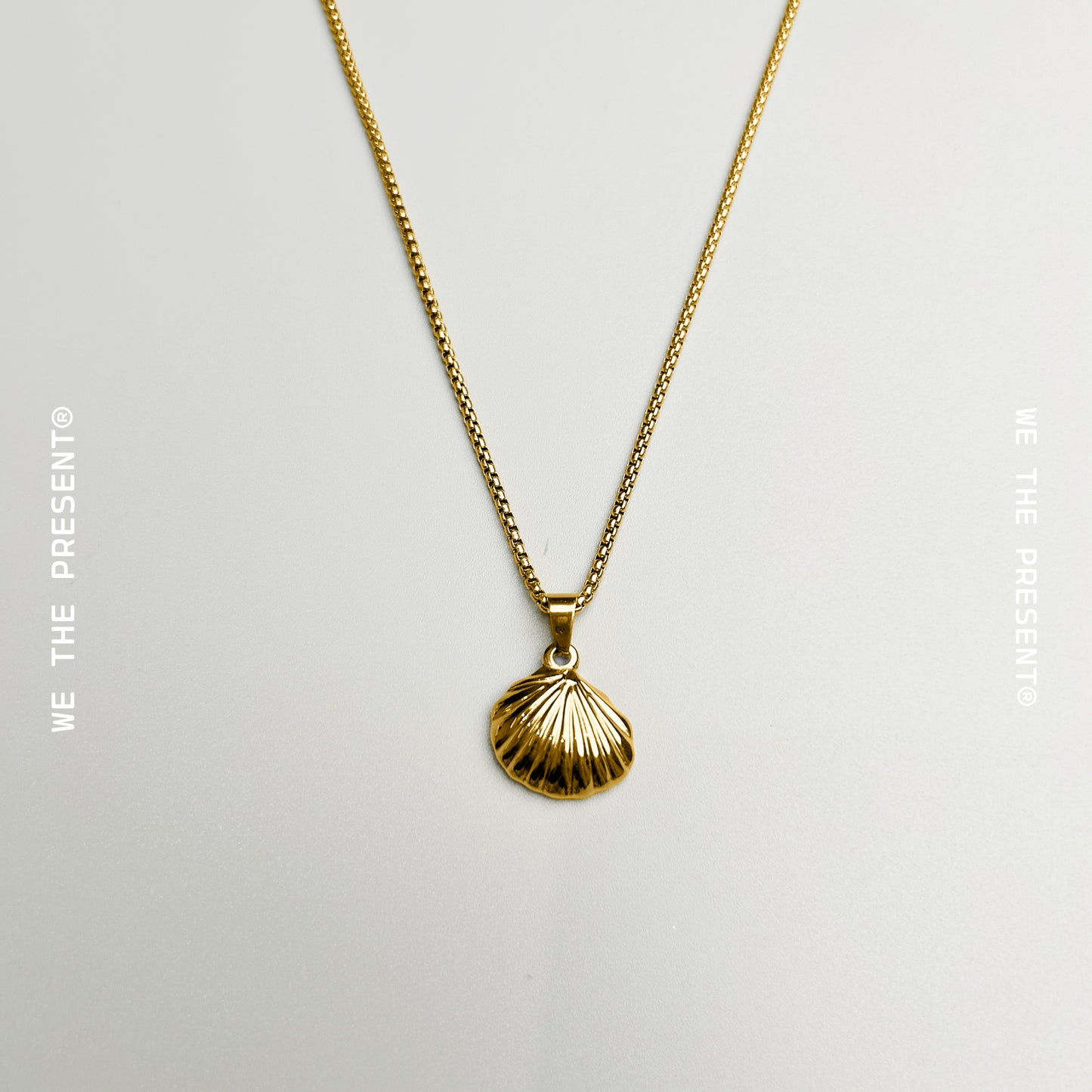 We The Present Kairos Shell 14k Coated Gold Necklace