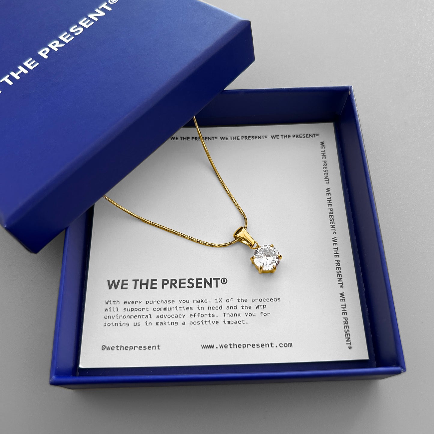 Carter Cubic Zirconia 14k Gold Coated Pendant Necklace