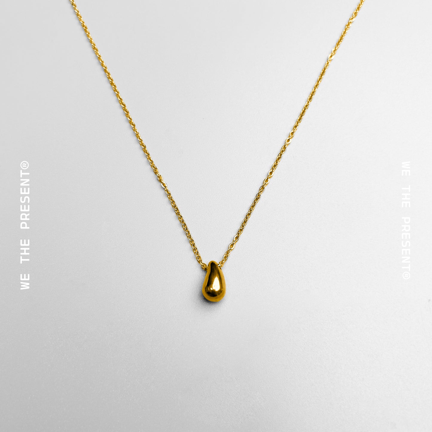 We The Present Rowan Drop 14k Gold Coated Pendant Necklace