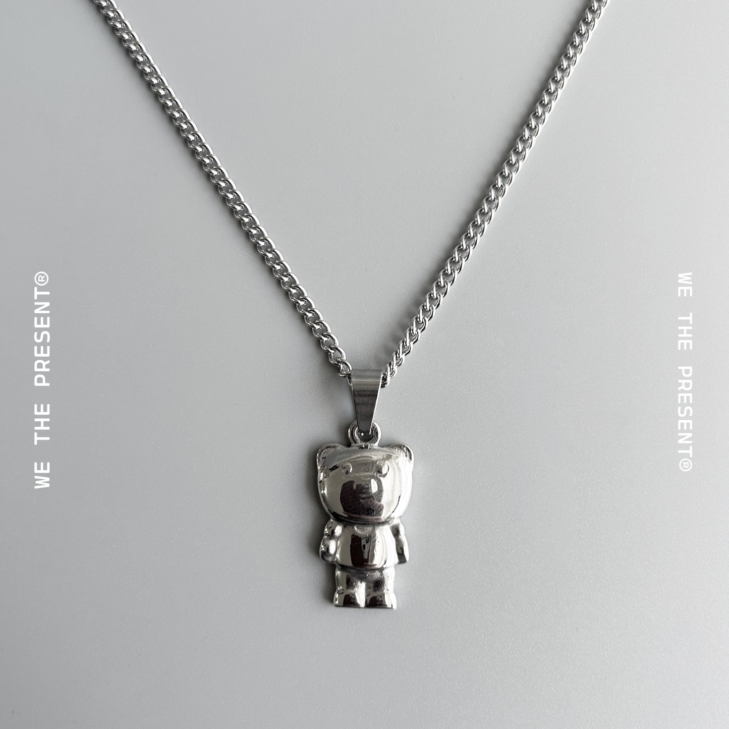 We The Present Brady Teddy Stainless Steel Pendant Necklace