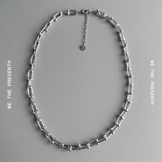 We The Present Otto Stainless Steel Silver Chain Necklace