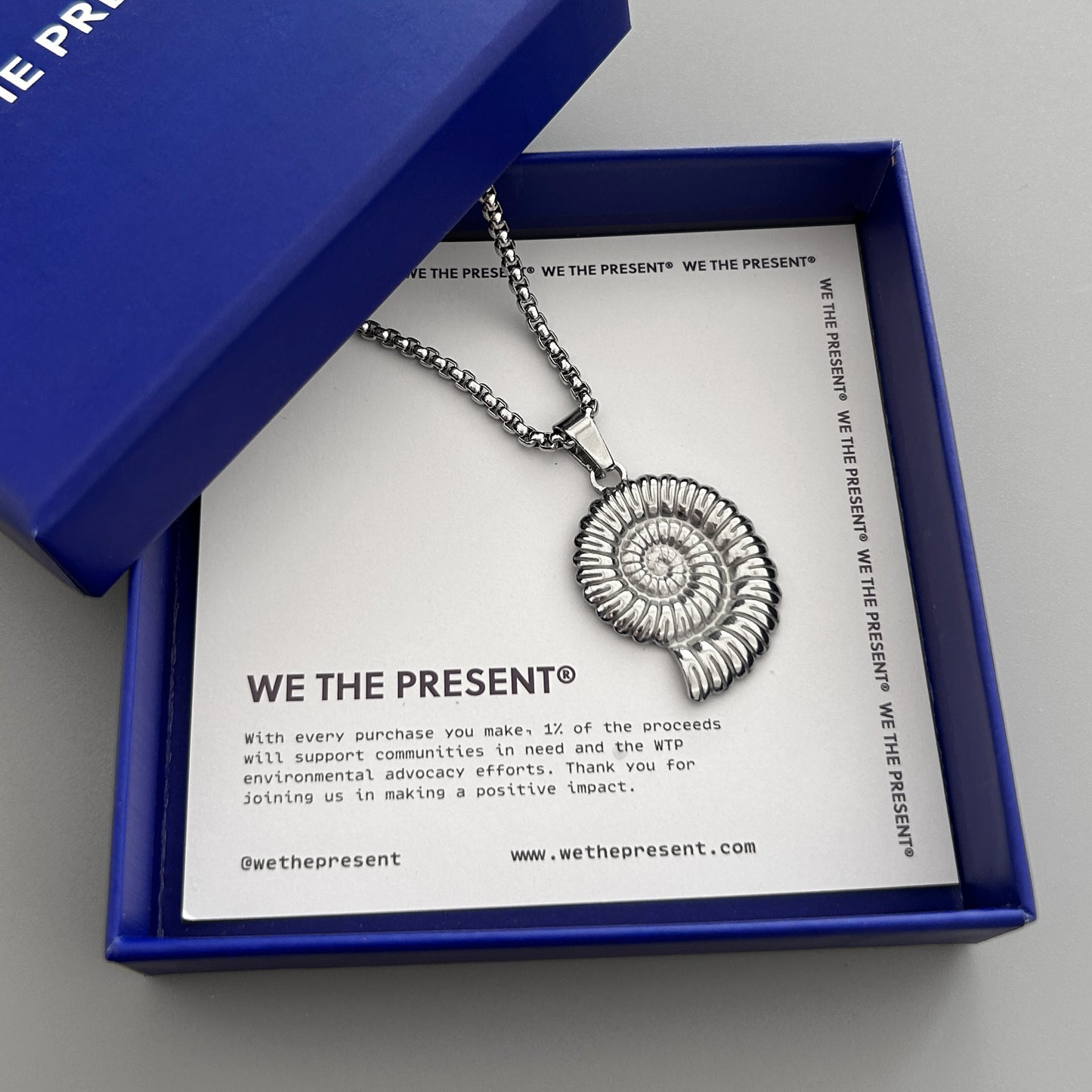 We The Present Sulivan Abalone Shell Stainless Steel Necklace Pendant