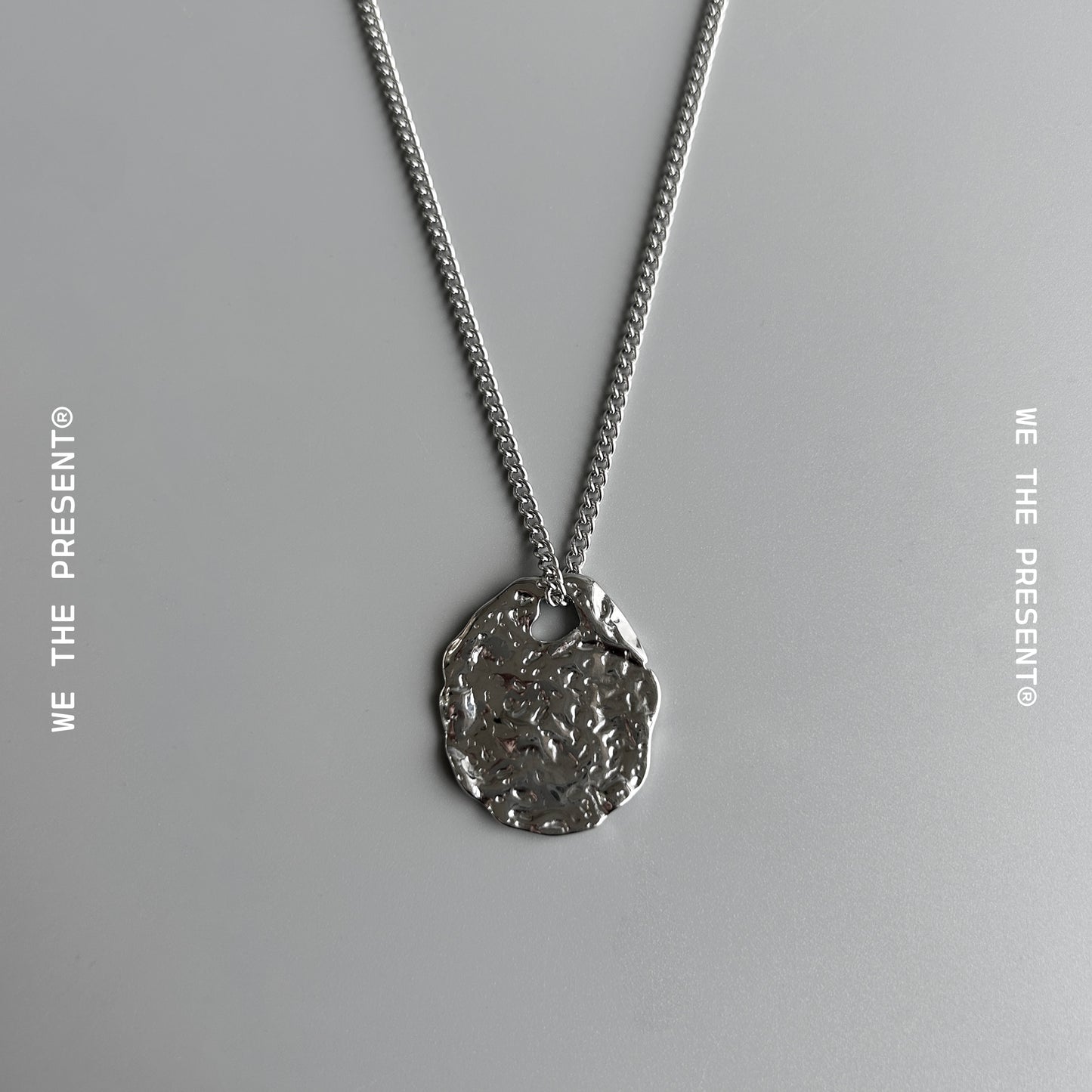Molten Silver Pendant - Large Necklace
