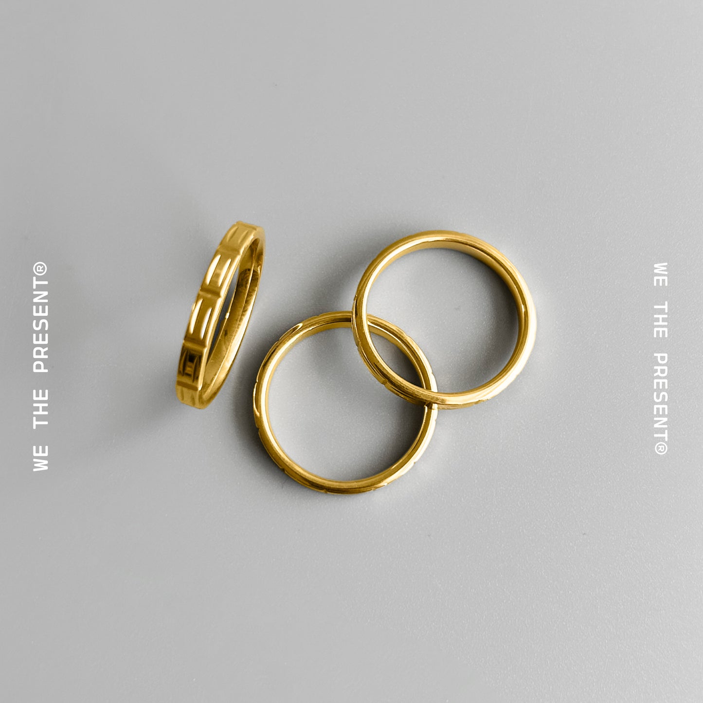 We The Present Sincerety 14k Gold Coated Stainless Steel Ring