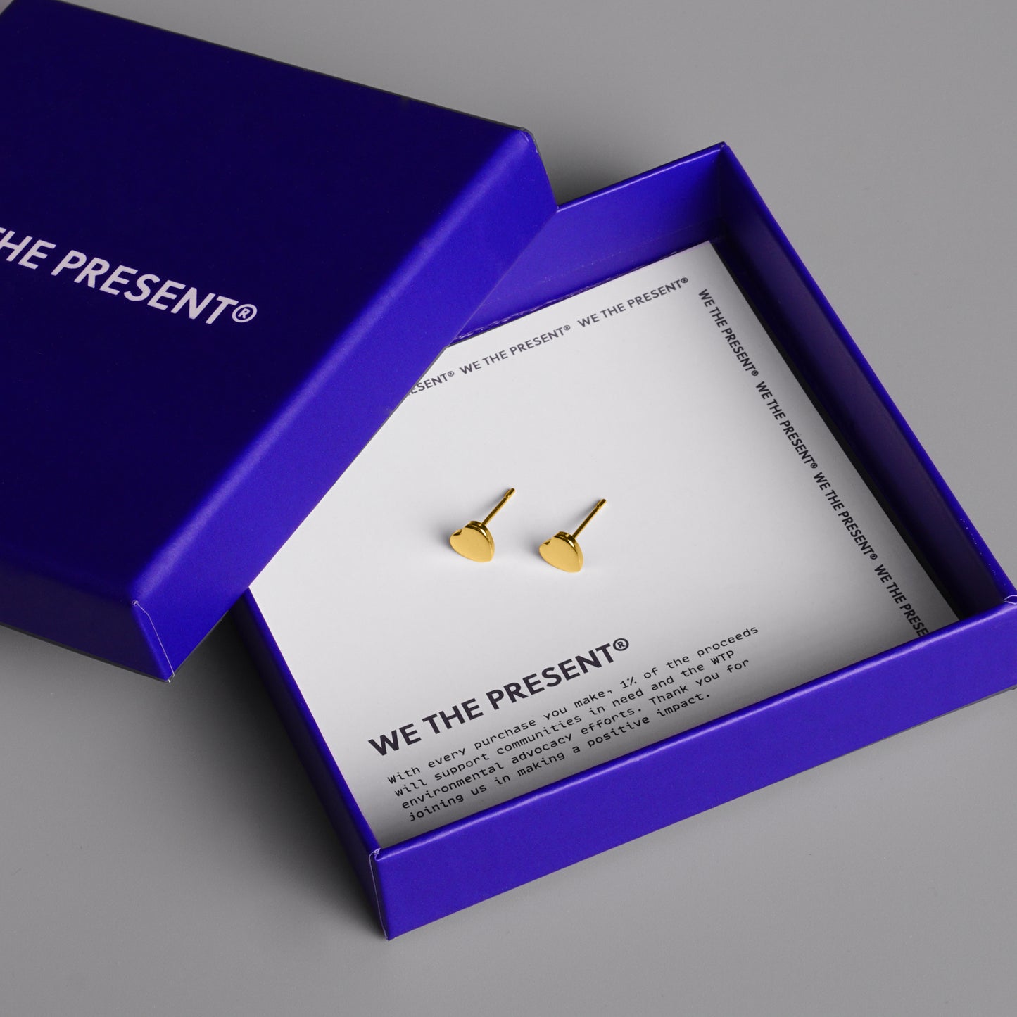 We The Present Halsey Hearts 14k Stud Earrings
