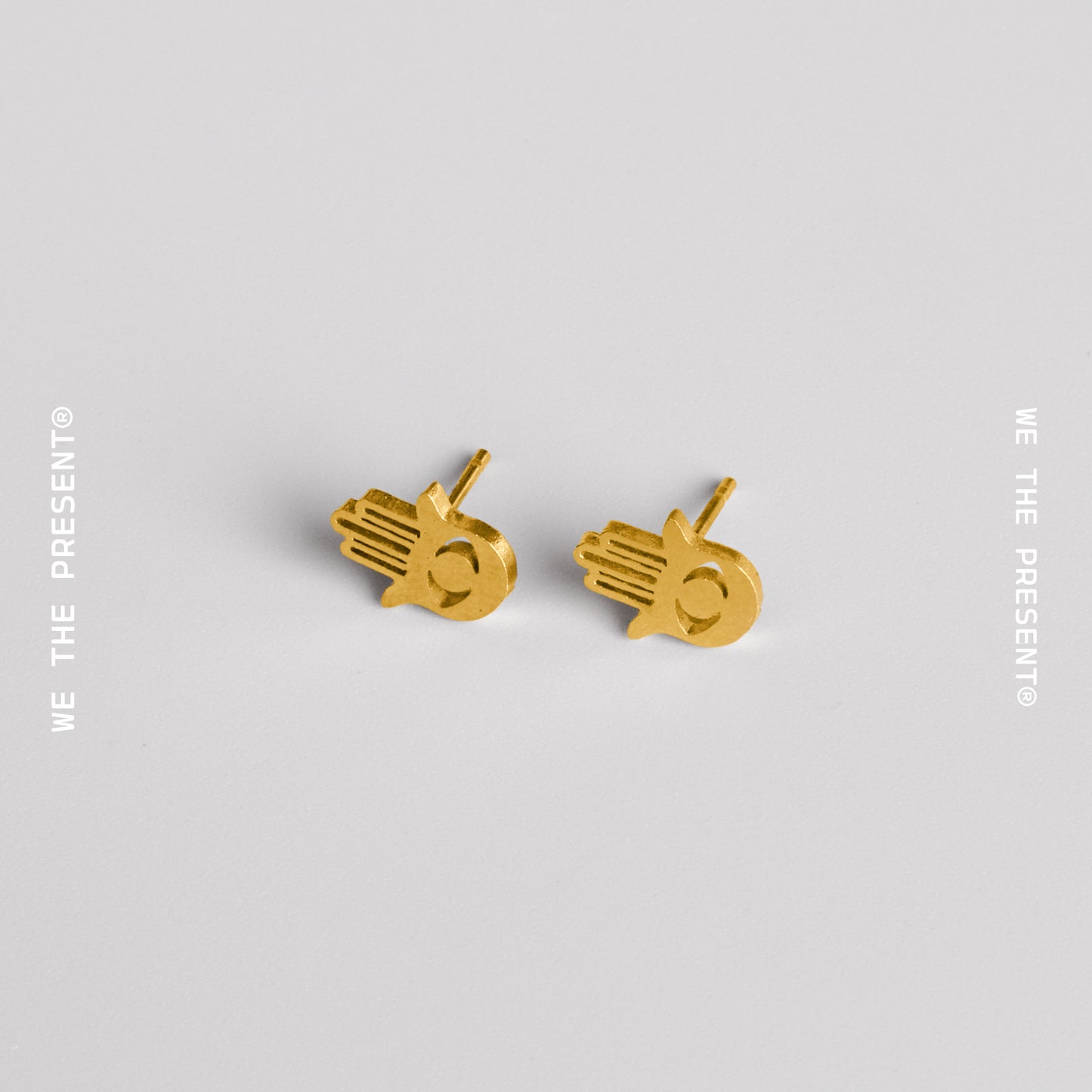 We The Present Parker Hamsa 14k Gold Vermeil Stud Earrings