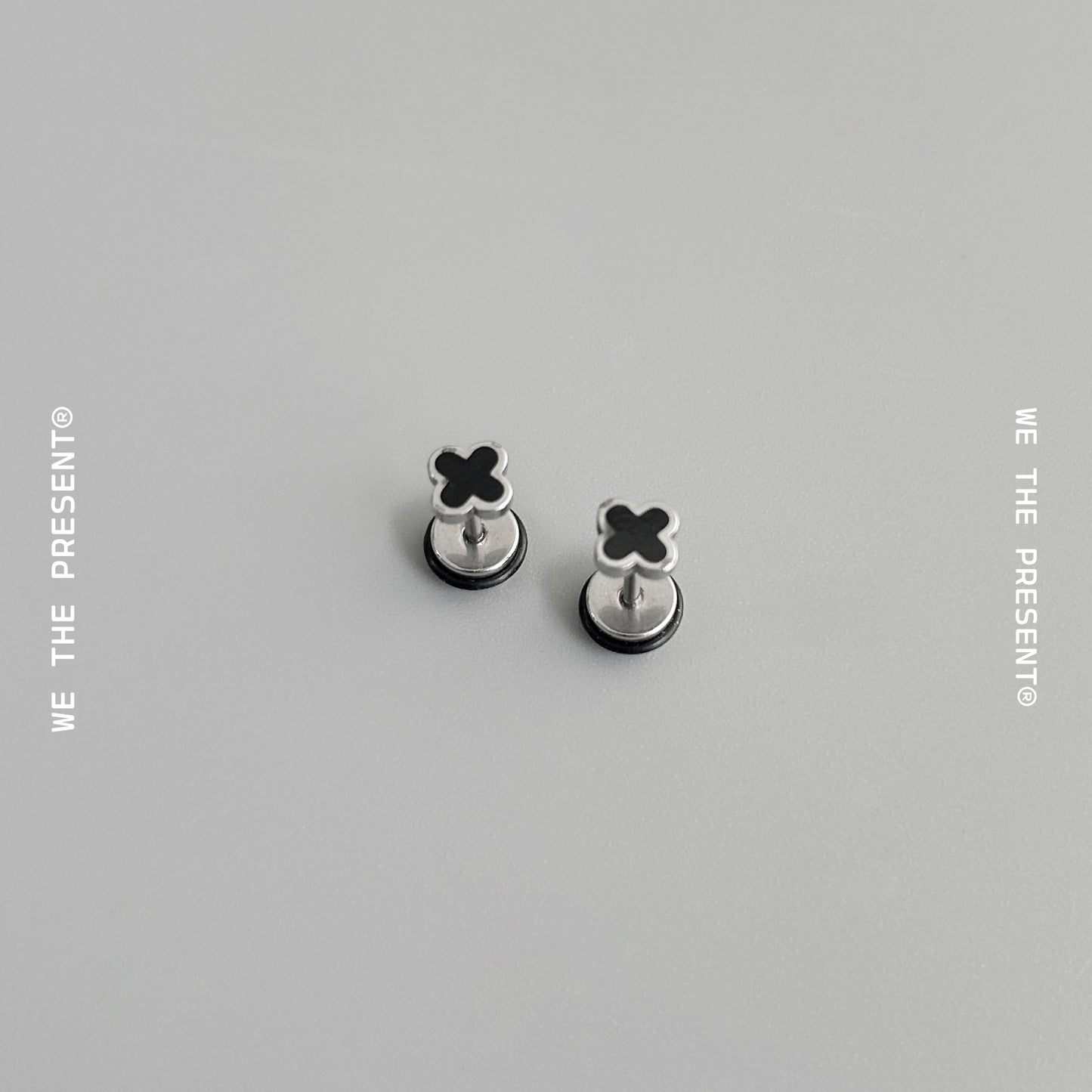 We The Present Nixon Enamel Lucky Stainless Steel Earrings