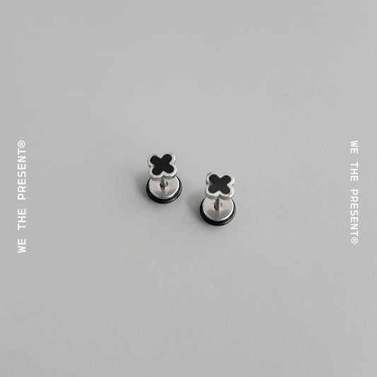 We The Present Nixon Enamel Lucky Stainless Steel Earrings