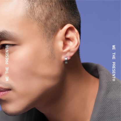 Clip On silver Hoop Earrings