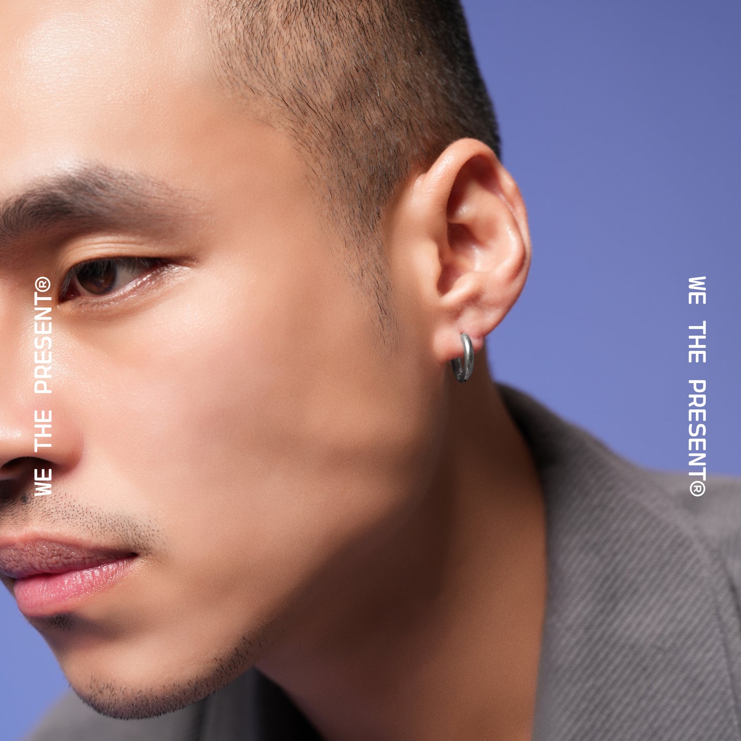 Tubular Silver Hoop Earrings