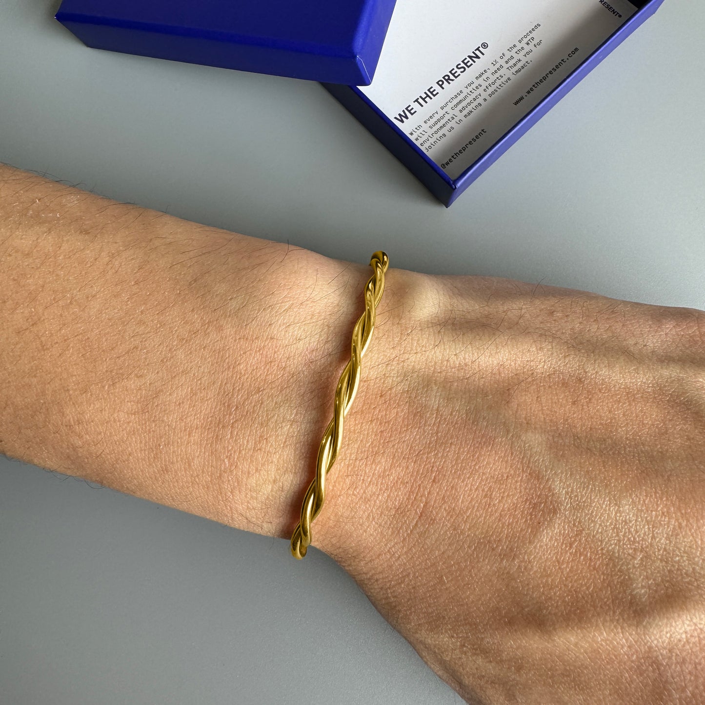 Twisted Gold Bangle