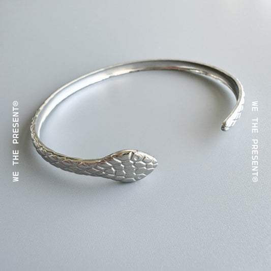 Mamba Snake Silver Bangle