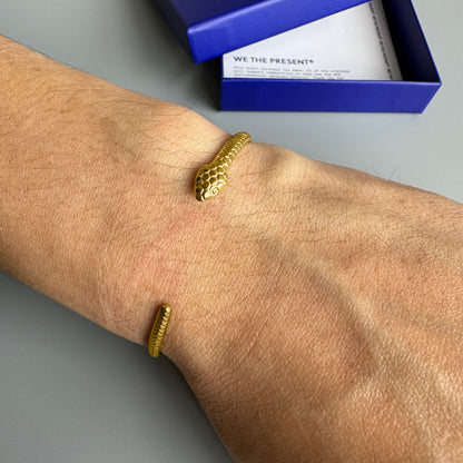 Mamba Snake Gold Bangle