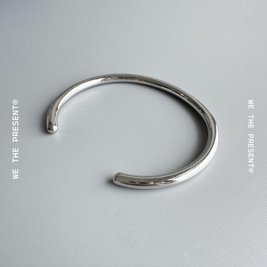 Tubular Silver Bangle