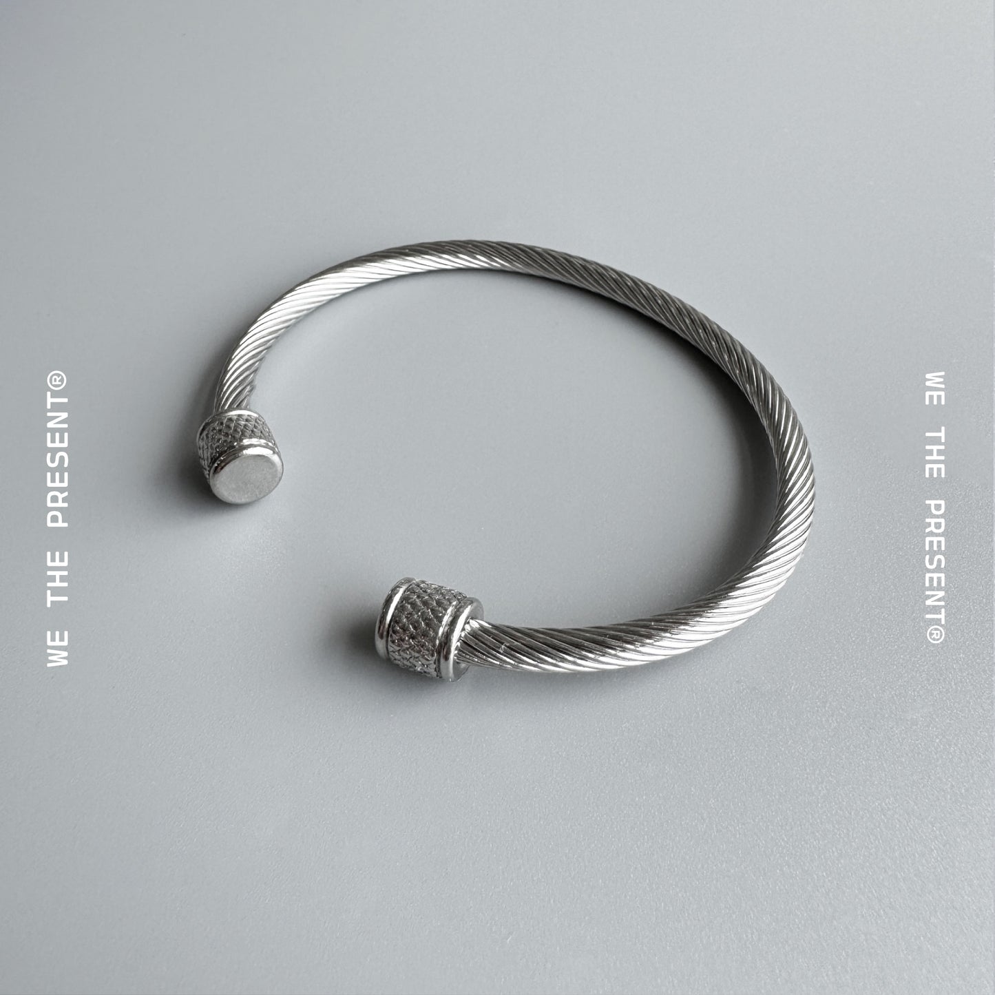 Torque Silver Bangle