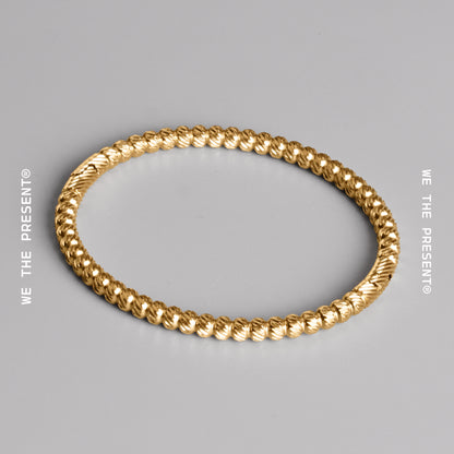 We The Present Textured Balls Bangle