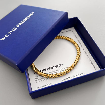 We The Present Textured Balls Bangle