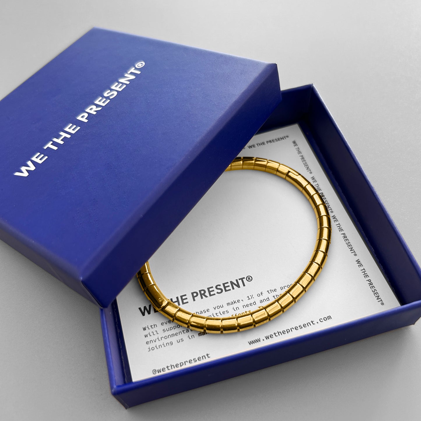 We The Present Geometric Gold Bangle