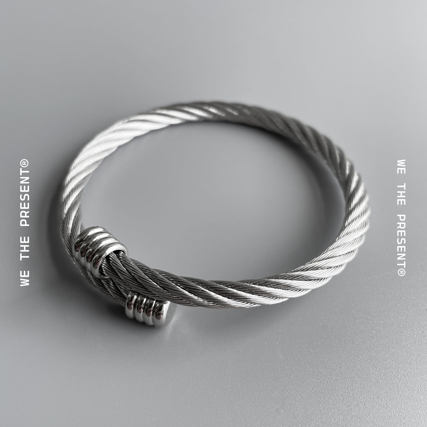 We The Present Jameson Celtic Twisted Stainless Steel Bangle