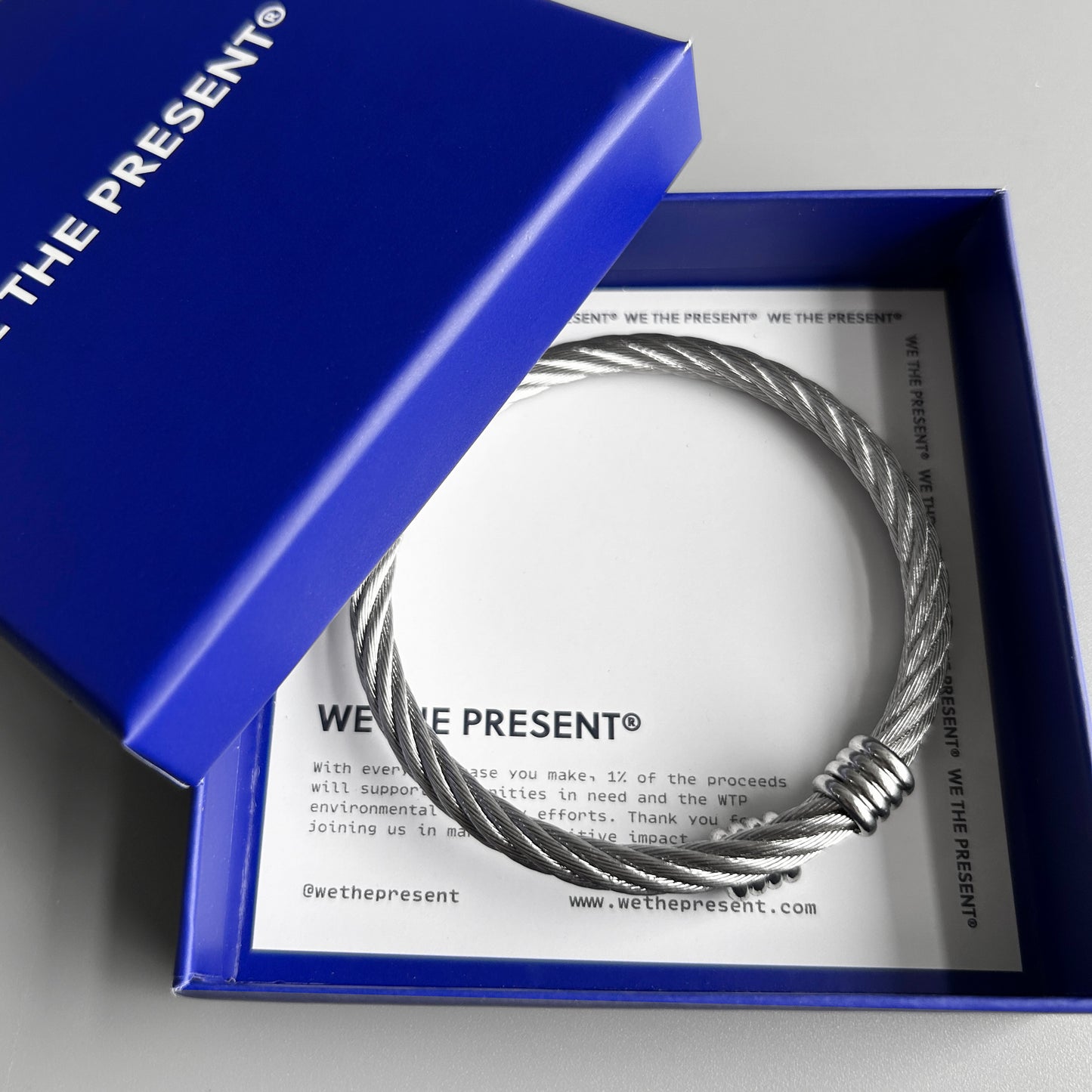 We The Present Jameson Celtic Twisted Stainless Steel Bangle