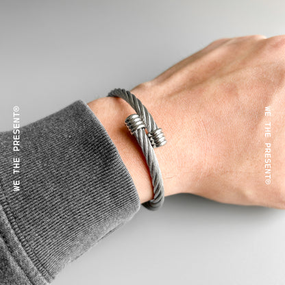 We The Present Jameson Celtic Twisted Stainless Steel Bangle