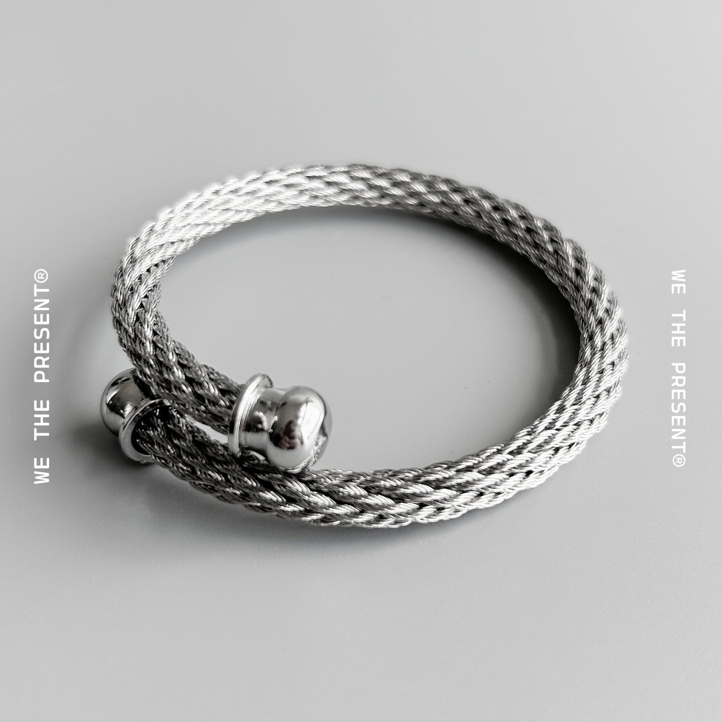 We The Present Julian Celtic Twisted Stainless Steel Bangle