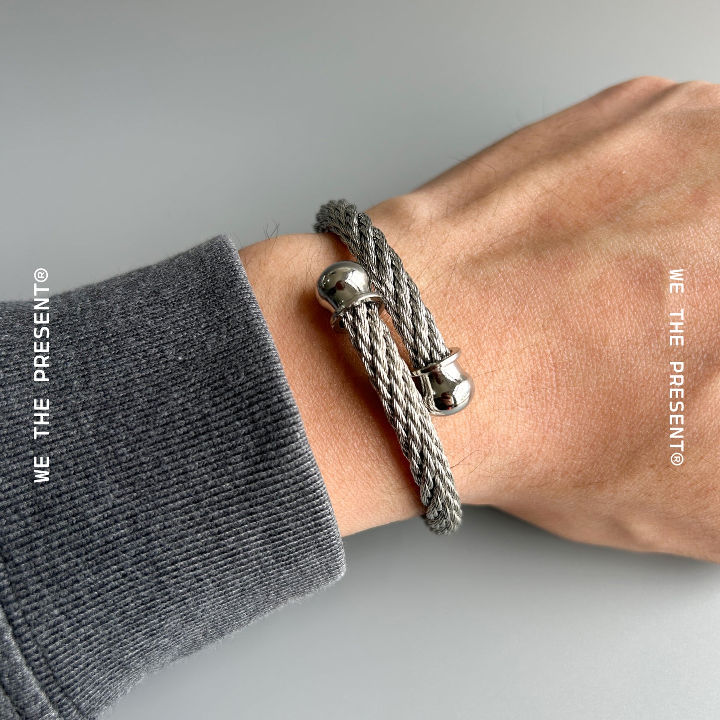 We The Present Julian Celtic Twisted Stainless Steel Bangle