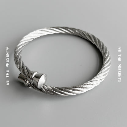 We The Present Joezer Celtic Twisted Stainless Steel Bangle