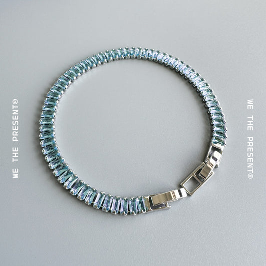 Ice Copper Tennis Aquamarine Bracelet