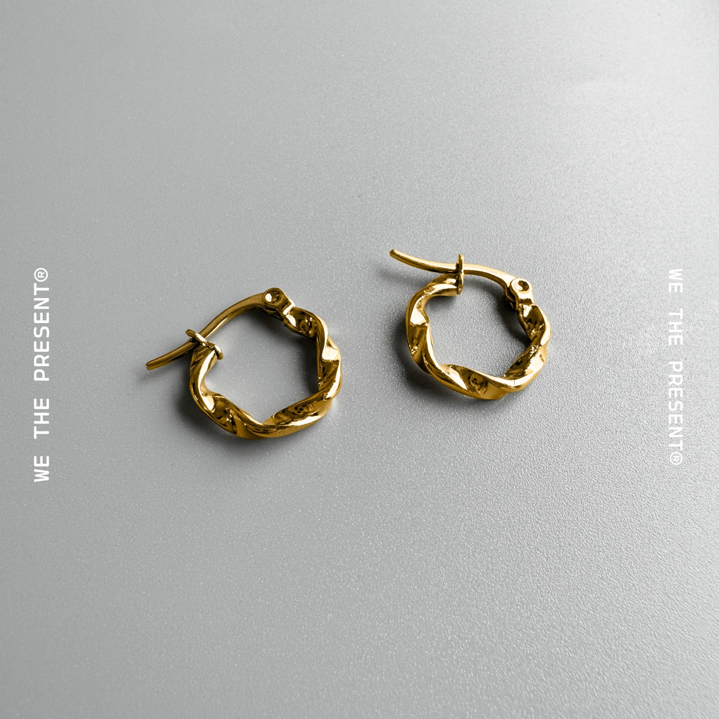 Twisted Gold Hoop Earrings