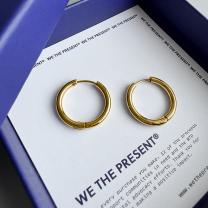 Basic 18k Gold Coated Hoop Earrings