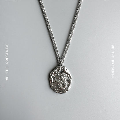 Molten Silver Pendant Necklace