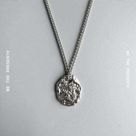 Molten Silver Pendant Necklace