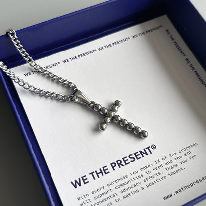 Cross Balls Pendant Necklace