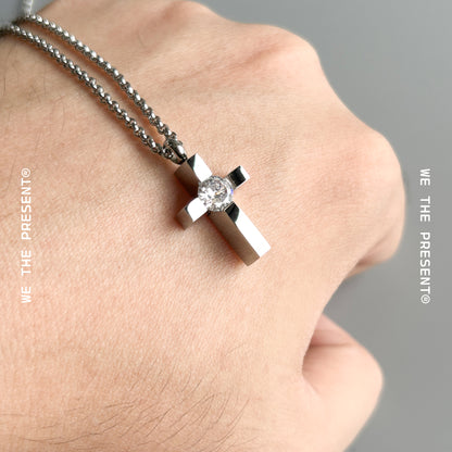 Cross with Cubic Zircon Pendant Necklace