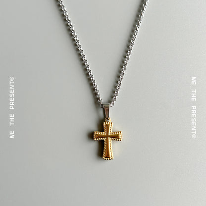 Medieval Cross Gold Pendant Necklace