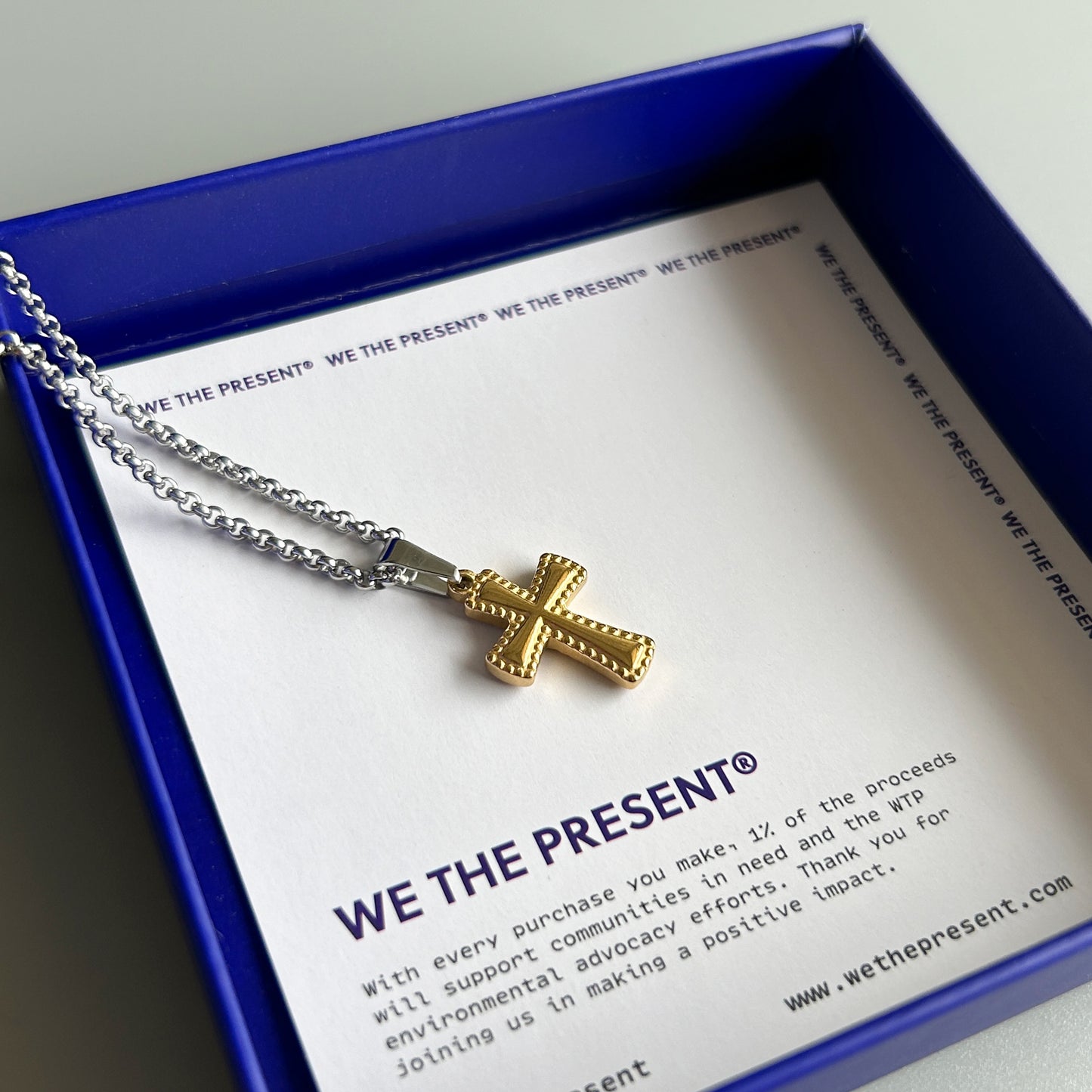 Medieval Cross Gold Pendant Necklace