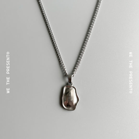 Nugget Steel Pendant Necklace