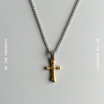 Medieval Cross Gold Pendant Necklace