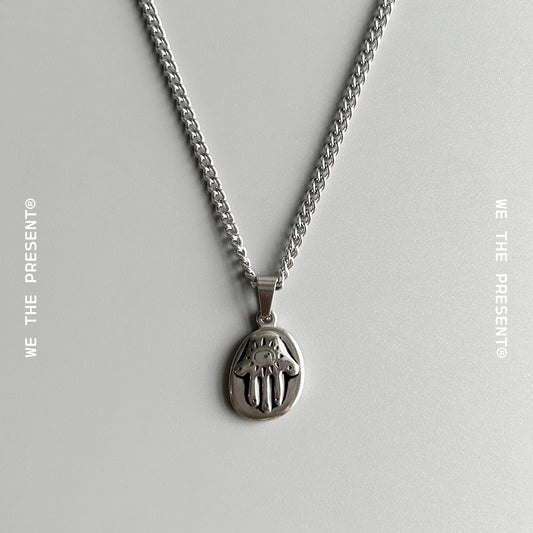 Hamsa Hand Antique Pendant Necklace