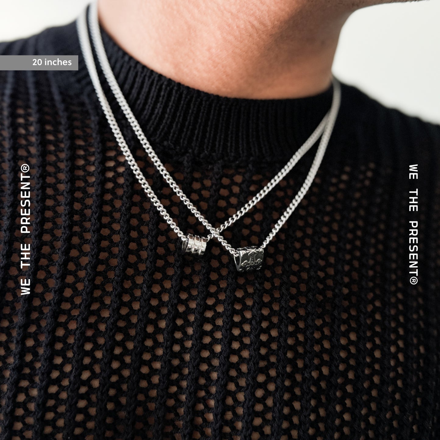 Rondelle Sleek Circular Barrel Pendant Necklace