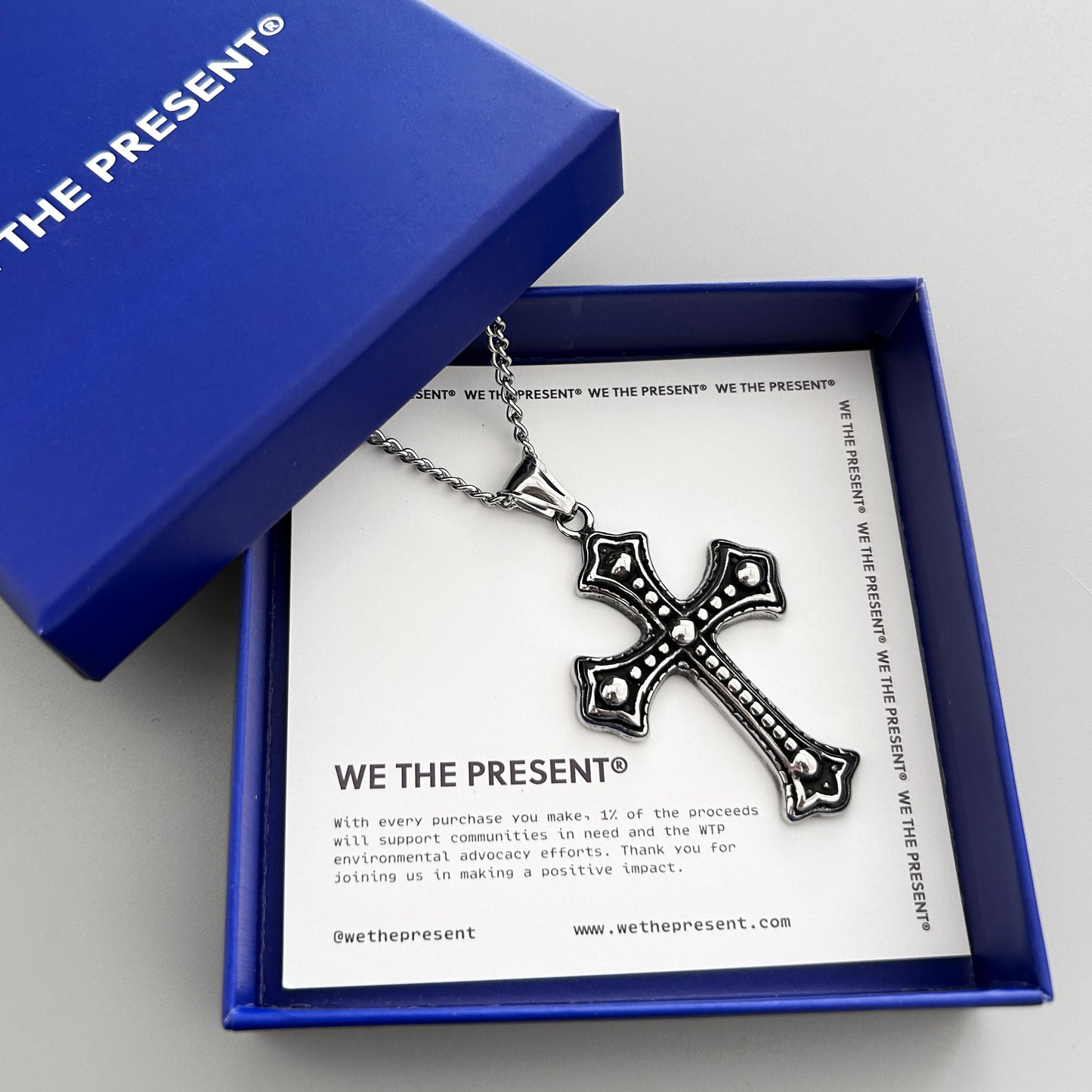 We The Present Jeremiah Vintage Cross Necklace