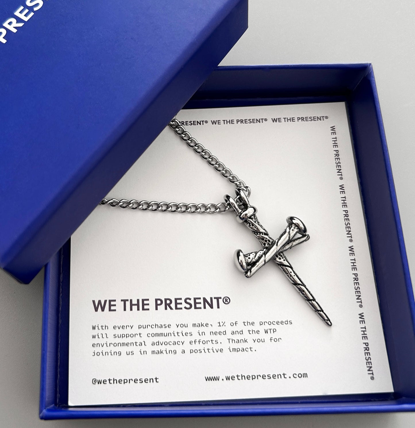 We The Present Zaire Nail Cross Necklace