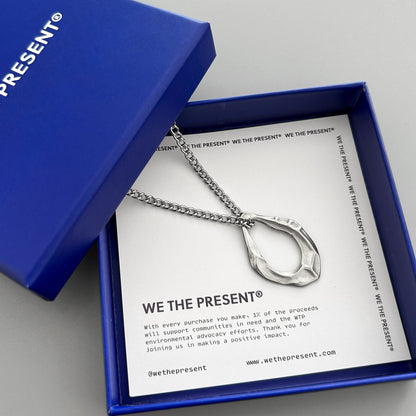 We The Present Devin Textured Pendant Necklace